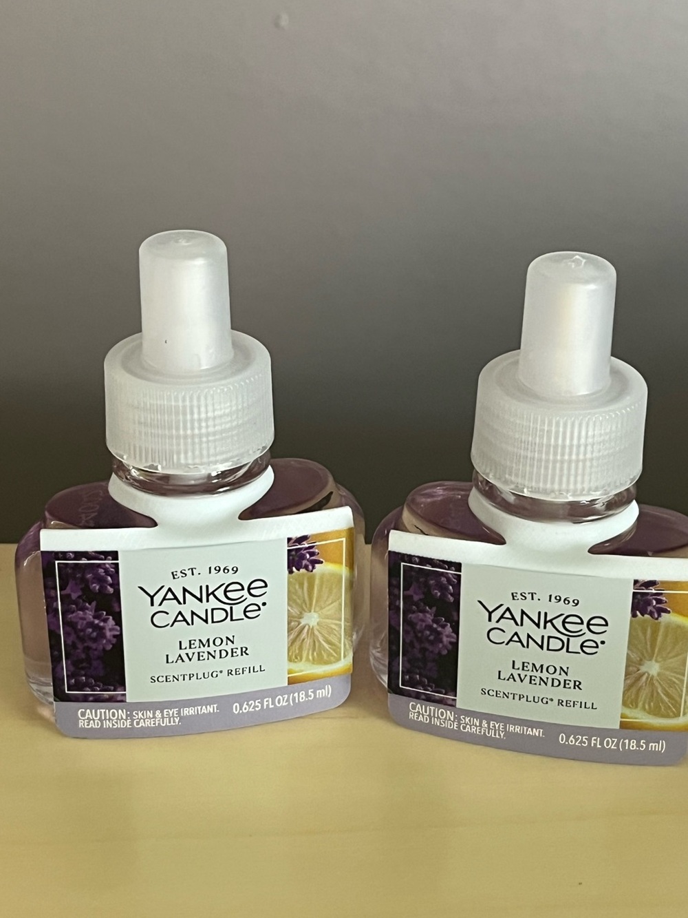 Two New Yankee Candle Lemon Lavender Plug In Scented Refills